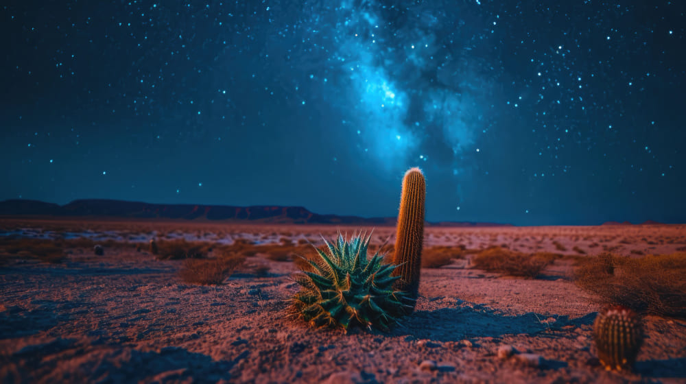 Deserts at Night: Starry Skies
